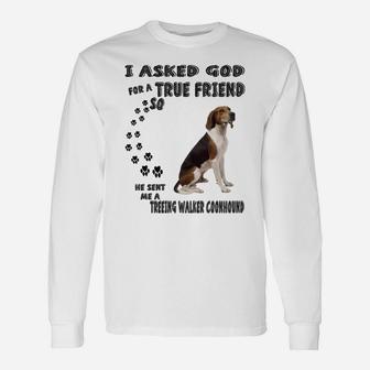Treeing Walker Coonhound Quote Mom, Twc Dad Art, Walker Dog Unisex Long Sleeve | Crazezy