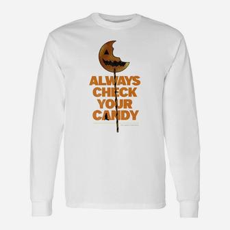 Trick ‘R Treat – Always Check Your Candy Unisex Long Sleeve | Crazezy AU