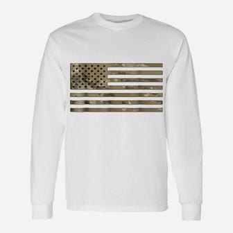 Us Flag - Usa Army, Camouflage, Camo T Shirt Unisex Long Sleeve | Crazezy
