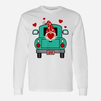 Valentines Day Gnome Vintage Farm Truck Unisex Long Sleeve | Crazezy AU