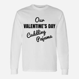 Valentines Day Pajama Cute Couples Long Sleeve T-Shirt - Thegiftio UK