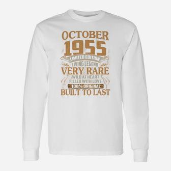 Vintage 66 Years Old October 1955 66Th Birthday Gift Ideas Sweatshirt Unisex Long Sleeve | Crazezy CA