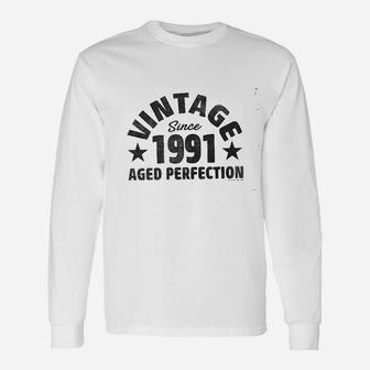 Vintage Aged Perfection Since 1991 Unisex Long Sleeve | Crazezy