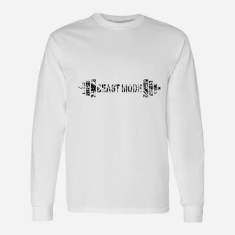 Vintage Beast Workout Mode With Black Unisex Long Sleeve | Crazezy