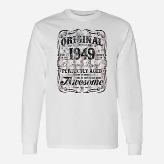Vintage Legend Made In 1949 70Th Birthday Unisex Long Sleeve | Crazezy UK