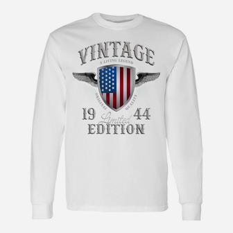Vintage Made In 1944 Usa Born 75Th Birthday Legend Unisex Long Sleeve | Crazezy DE