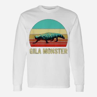 Vintage Retro Style Sunset Gila Monster Unisex Long Sleeve | Crazezy DE