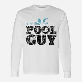 Vintage The Pool Guy Funny Swimming Unisex Long Sleeve | Crazezy