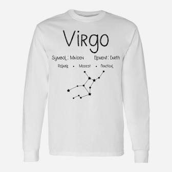 Vintage Virgo Horoscope Astrology Star Sign Birthday Gift Unisex Long Sleeve | Crazezy UK