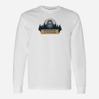 Visit Camp Sasquatch Camping Moon Bigfoot Pc2 Long Sleeve T-Shirt - Thegiftio UK