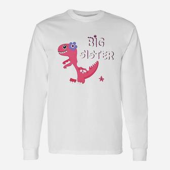 Wawsam Dinosaur Big Sister Announcement Unisex Long Sleeve | Crazezy CA