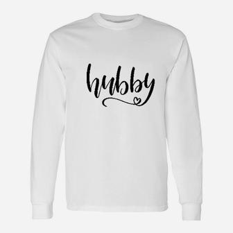 We Match Hubby Wifey Matching Couple Football Unisex Long Sleeve | Crazezy