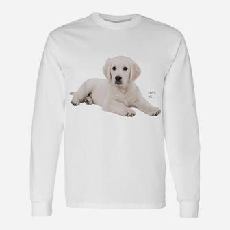 White Labrador Retriever Shirt Yellow Love Lab Mom Dog Dad Unisex Long Sleeve | Crazezy AU
