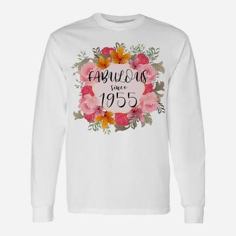 Women 66 Years Old Fabulous Since 1955 Happy 66Th Birthday Unisex Long Sleeve | Crazezy CA