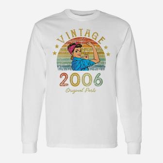 Womens 16 Year Old Vintage 2006 Made In 2006 16Th Birthday Women Unisex Long Sleeve | Crazezy