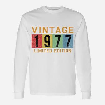 Womens 1977 Vintage Made Born 1977 Birthday Gifts For Men Women Unisex Long Sleeve | Crazezy