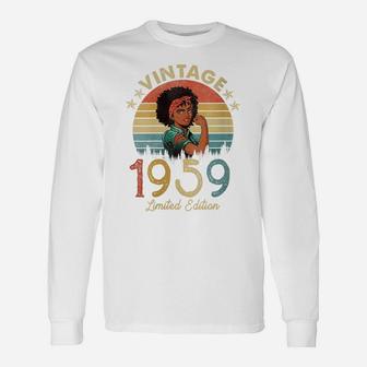 Womens 63 Year Old Vintage 1959 Made In 1959 63Rd Birthday Women Unisex Long Sleeve | Crazezy