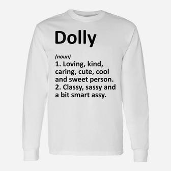 Womens Dolly Definition Personalized Name Funny Birthday Gift Idea Unisex Long Sleeve | Crazezy