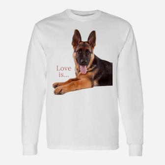 Womens German Shepherd Shirt Shepard Dog Mom Dad Love Pet Puppy Tee Unisex Long Sleeve | Crazezy AU
