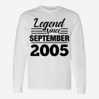Womens Legend Since September 2005 - 15Th Birthday 15 Year Old Gift Unisex Long Sleeve | Crazezy