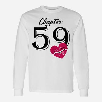 Womens Women 59Th Birthday Lips Chapter 59 Years Old Made In 1961 Unisex Long Sleeve | Crazezy