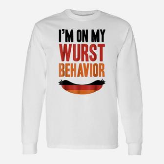 Wurst Behavior Oktoberfest Tshirt Funny German Festival Gift Unisex Long Sleeve | Crazezy AU