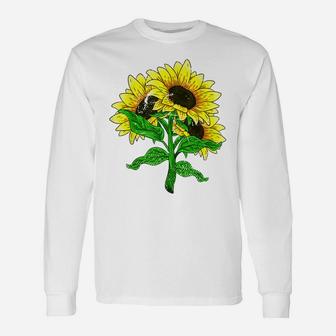 Yellow Flower Florist Floral Blossom Sunshine Sunflower Unisex Long Sleeve | Crazezy DE