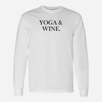 Yoga & Wein Langarmshirts Weiß, Sport Freizeit Langarmshirts für Damen - Seseable