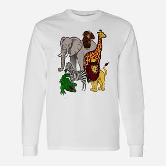 Zoo Animals Shirt Wildlife Birthday Party A Day At The Zoo Unisex Long Sleeve | Crazezy CA