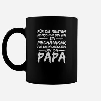 Mechaniker Papa Schwarzes Tassen, Lustiger Spruch für Väter - Seseable