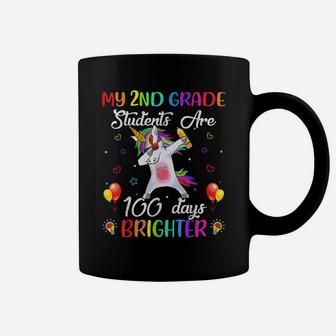 100 Days Brighter Unicorn 100Th Day Of 2Nd Grade Teacher Coffee Mug | Crazezy