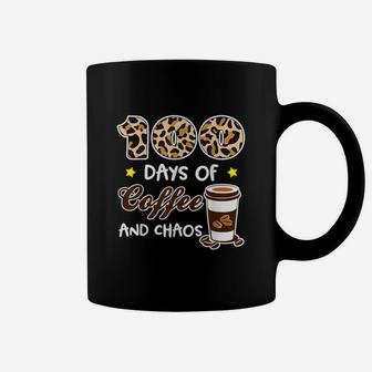 100 Days Of Coffee And Chaos Gift For Teacher Boys Girls Coffee Mug - Seseable