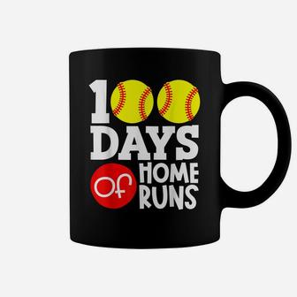100 Days Of Home Runs School Baseball Softball Boys Girls Coffee Mug | Crazezy UK