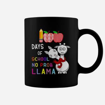 100 Days Of School Funny No Probllama Llama Teacher Coffee Mug | Crazezy