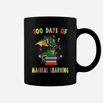 100 Days Of School Magical Learning Book Dragon Teacher Gift Coffee Mug | Crazezy