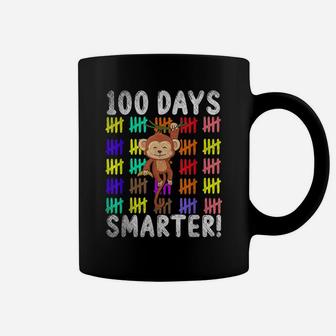100 Days Smarter Cute Animal Monkey 100 Days Of School Coffee Mug | Crazezy UK