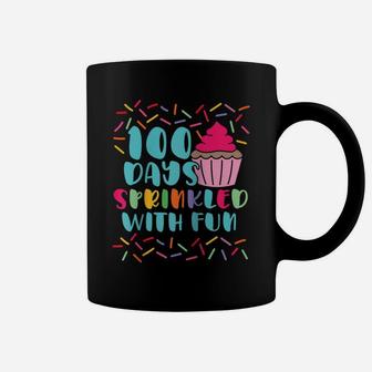 100 Days Sprinkled With Fun - Sprinkles Cupcake School Raglan Baseball Tee Coffee Mug | Crazezy CA