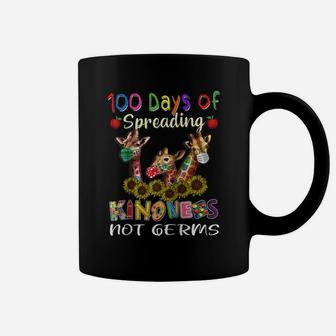 100Th Day Of School 100 Days Of Spreading Kindness Not Germs Raglan Baseball Tee Coffee Mug | Crazezy UK