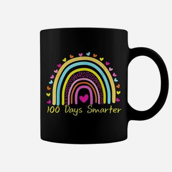 100Th Day Of School Teacher 100 Days Smarter Rainbow Coffee Mug | Crazezy CA