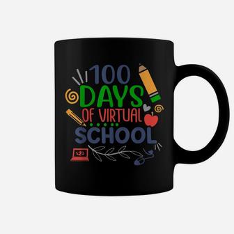 100Th Day Of Virtual School For Teachers Kids Happy 100 Days Coffee Mug | Crazezy UK
