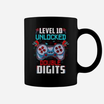 10Th Birthday For Boys Double Digits 10 Year Old Gifts Gamer Coffee Mug | Crazezy UK