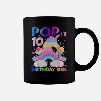10Th Birthday Gifts Pop It Unicorn Fidget Toy 10 Year Old Coffee Mug | Crazezy