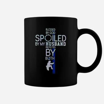 11Police Blesses By God Spoiled By My Husband Protected By Both Coffee Mug - Monsterry DE