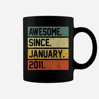 11Th Birthday Gift 11 Year Old Awesome Since January 2011 Coffee Mug | Crazezy DE
