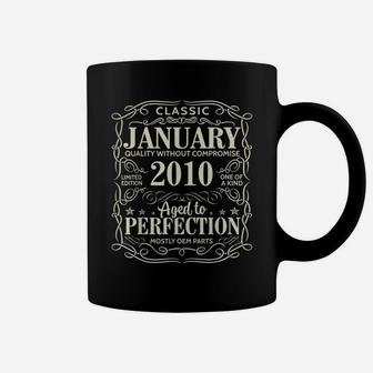 12Th Birthday Gift Perfection Aged January 2010 12 Years Old Coffee Mug | Crazezy