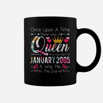 16 Years Birthday Girls 16Th Birthday Queen January 2005 Coffee Mug | Crazezy UK