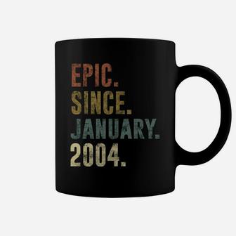 17Th Retro Birthday Gift - Vintage Epic Since January 2004 Sweatshirt Coffee Mug | Crazezy