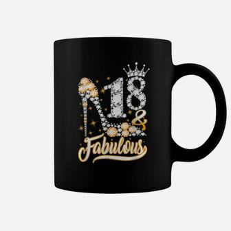 18 And Fabulous - 18Th Birthday Funny Shoes Crown Diamond Coffee Mug | Crazezy AU