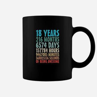 18 Years Of Being Awesome 18 Yr Old 18Th Birthday Countdown Coffee Mug | Crazezy
