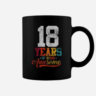 18 Years Of Being Awesome Gifts 18 Years Old 18Th Birthday Coffee Mug | Crazezy DE